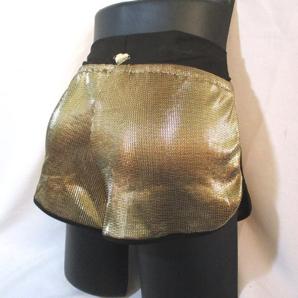 SIMOHA BARBIERI Pants - Gold Athletic Shorts for Women